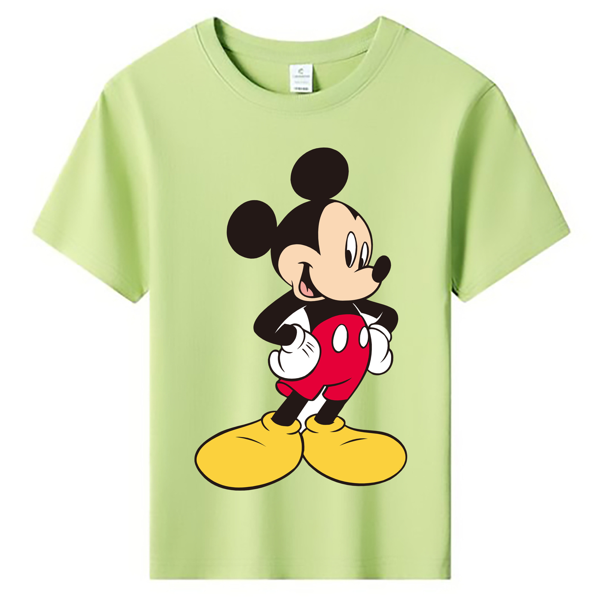 ミッキーマウス Mickey Mouse 綿100％キッズTシャツ（フロントプリント）